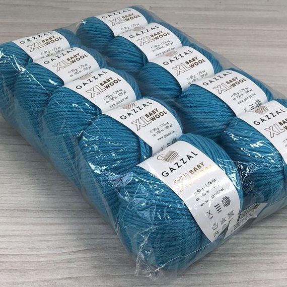 Пряжа Gazzal – Baby Wool XL колір 820 Бірюзовий | Зображення 3