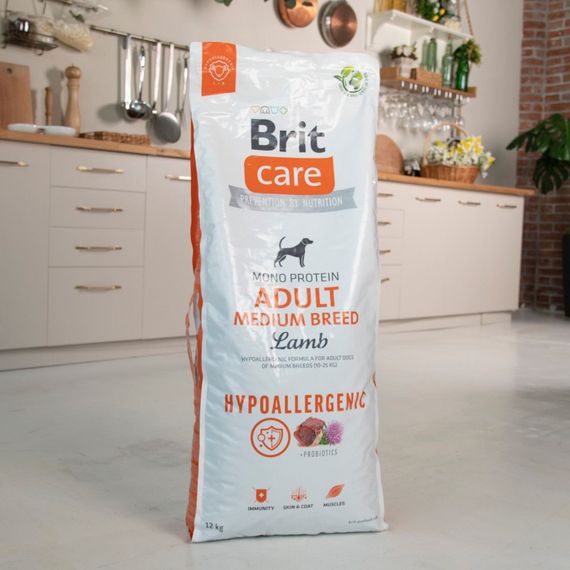 Корм сухий Brit Care Dog Hypoallergenic Adult Medium Breed для собак середніх порід гіпоалергенний з ягням 12 кг | Зображення 7