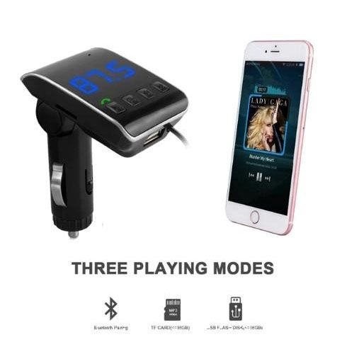 FM модулятор HZ H22 BT для авто з Bluetooth, Авто трансмітер від прикурювача, Bluetooth фм передавач | Зображення 4