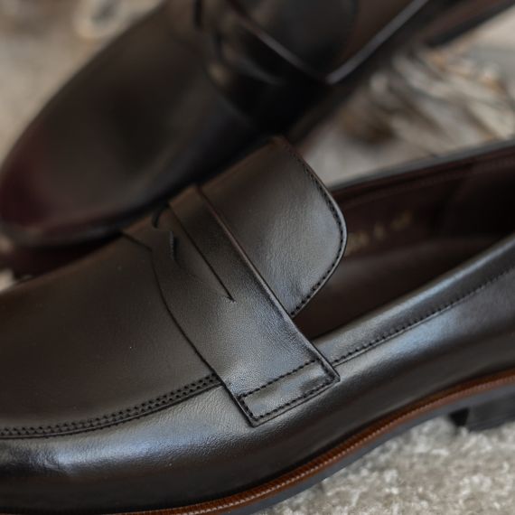 Бордові пенні - лофери 44 розмір туфлі | Зображення 5