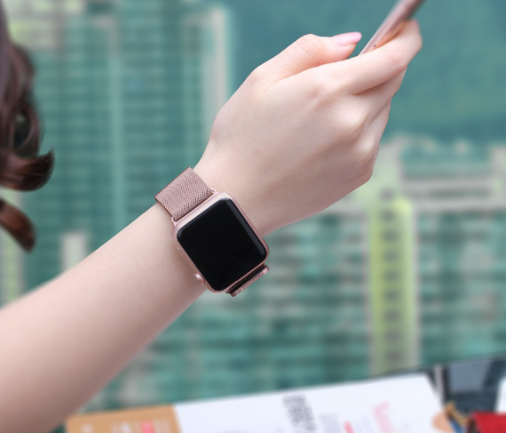 Міланський сітчастий ремінець Primo для Apple Watch 42mm / 44mm / 45mm - Rose Gold | Зображення 3