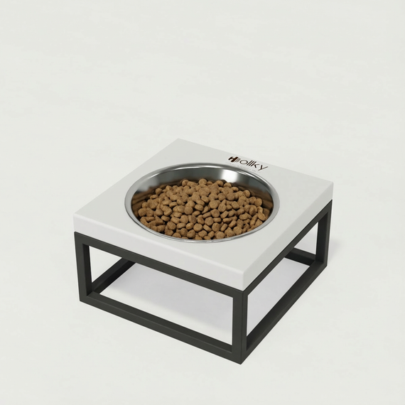 Миска на подставке для кошек и маленьких собак Hollky Base Solo S (1 × 0,45 л) Solo S-18187-GRWH