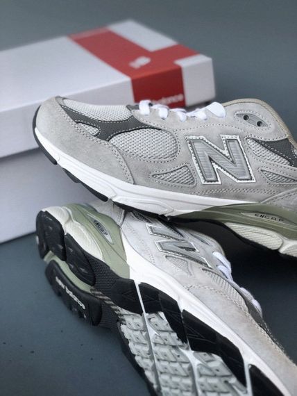 Кросівки весна літо New Balance 990 шкіра, текстиль сірі | Зображення 2