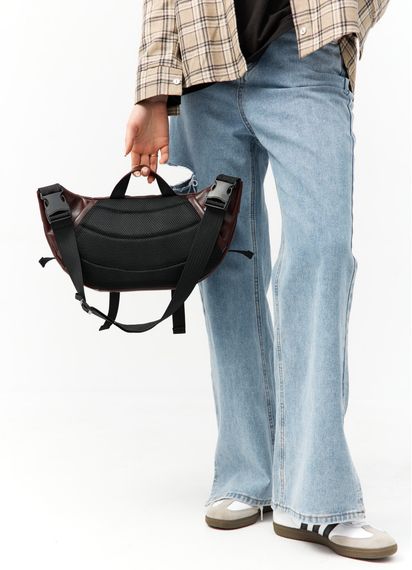 Велика жіноча поясна сумка бананка Sambag DynamicDart марсала 38 × 21 × 7 см (80411120) | Зображення 5