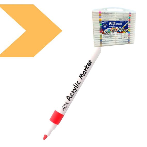 Набір акрилових маркерів 60 яскравих кольорів XPRO Acril-60 (46129-Acril-60_222) | Зображення 1