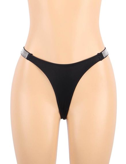 Трусики - стрінгі Star Night з прикрасами чорні XS-S Sex Aura | Зображення 4