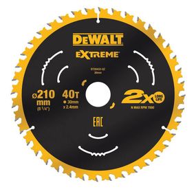 Диск пильний EXTREME 210*30мм DeWALT DT20433