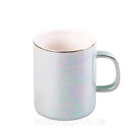 Чашка фарфоровая Glaze 420мл в зеркальной глазури Бирюзовый HPCYM0763T