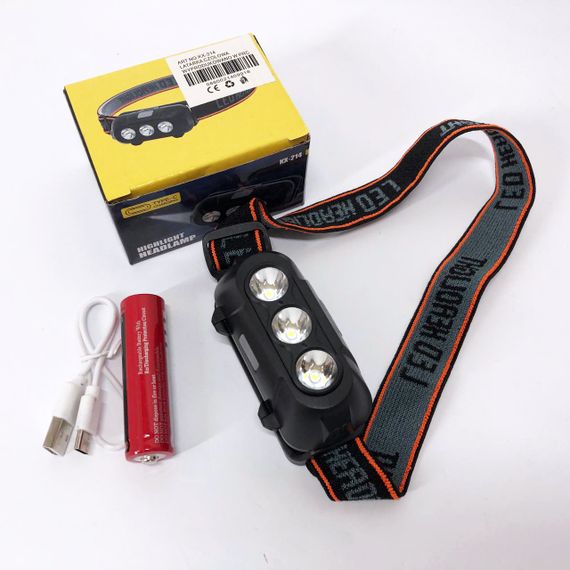 Ліхтар налобний XN-406 акумуляторний KX-214-3LED | Зображення 8