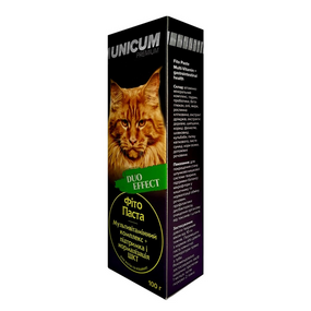 Фітопаста Unicum DUO Мультивітамін+ЖКТ для котів та кошенят/8