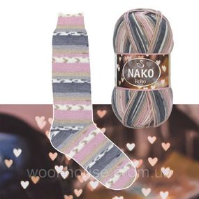 Шкарпеткова пряжа Nako Boho Concept, 82265