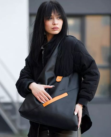 Сумка жіноча Sambag HOBO M чорний 35 х 40 х 8 см (53200129) | Зображення 4