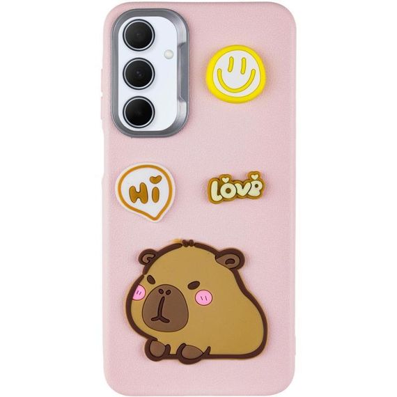 Чохол TPU Leather Toys для Samsung Galaxy S25 FE Capybara / Pink | Зображення 2