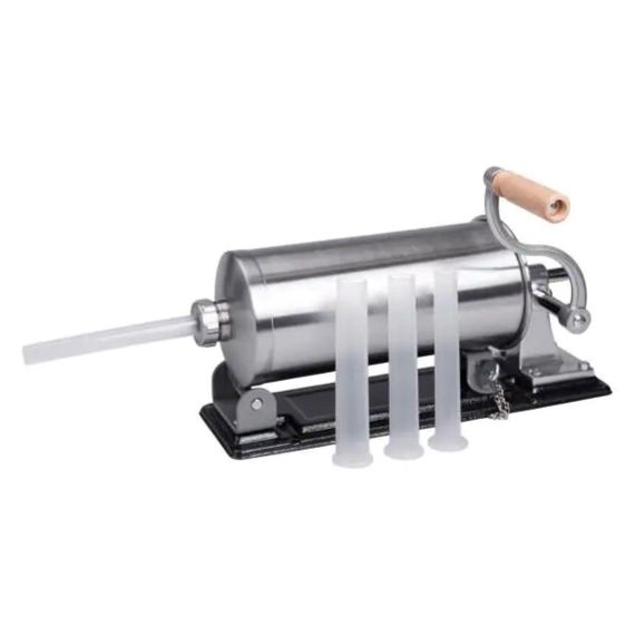 Шприц для ковбаси ручний 2 л горизонтальний ковбасний шприц для фаршу 4 насадки 16788-3