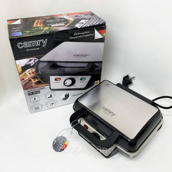 Вафельницы для толстых вафель Camry CR 3046 1600Вт, Настольная вафельница бельгийская PR-22 | Зображення 7