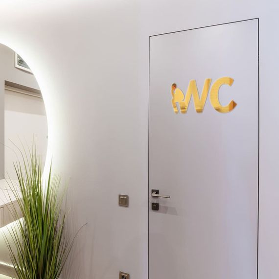 Дзеркальний декор акриловий самоклеючий WC золото, 3шт (D) SW-00002525 | Зображення 5