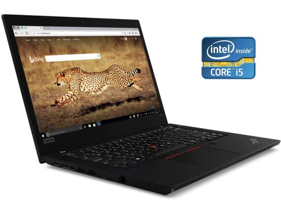 Ультрабук Б-класс Lenovo ThinkPad L490 / 14" (1920x1080) IPS / Intel Core i5-8265U (4 (8) ядра по 1.6 - 3.9 GHz) / 16 GB DDR4 / 512 GB SSD M.2 / Intel UHD Graphics / WebCam / Win 10 Pro б/у