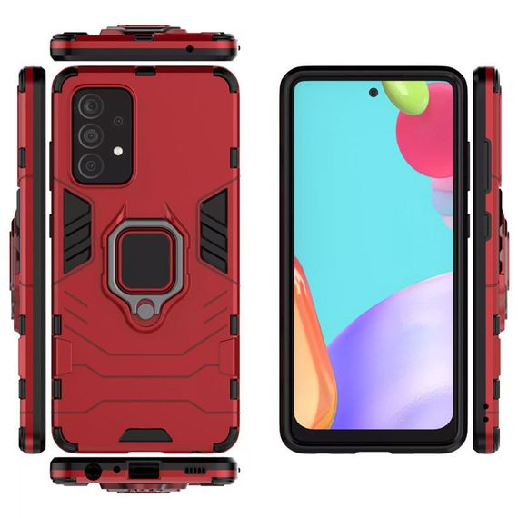 Ударопрочный чехол Transformer Ring for Magnet для Samsung Galaxy A72 4G / A72 5G Red | Зображення 1