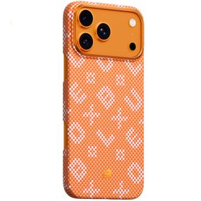 TPU+PC чохол Blueo Gilded Tactile Woven with MagSafe для Apple iPhone 17 Pro (6.3") Orange