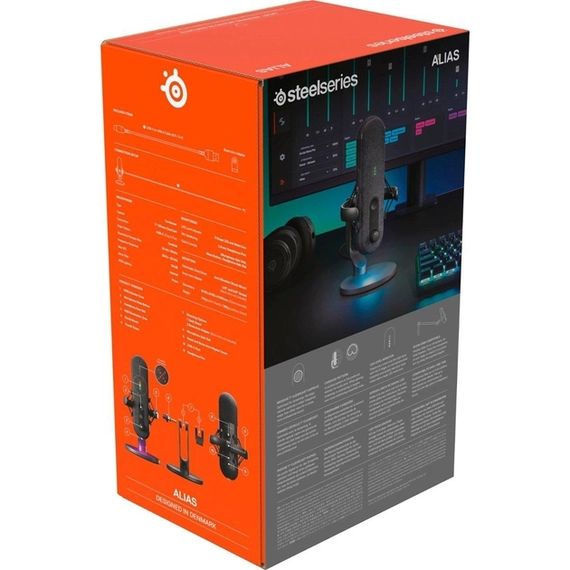 Ігровий стрім мікрофон SteelSeries Alias RGB USB 1" Capsule | Зображення 6