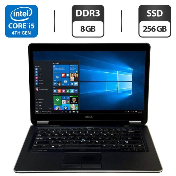 Ноутбук Б-класс Dell Latitude E7440 / 14" (1920x1080) TN / Intel Core i5-4300U (2 (4) ядра по 1.9 - 2.9 GHz) / 8 GB DDR3 / 256 GB SSD / Intel HD Graphics 4400 / WebCam б/у