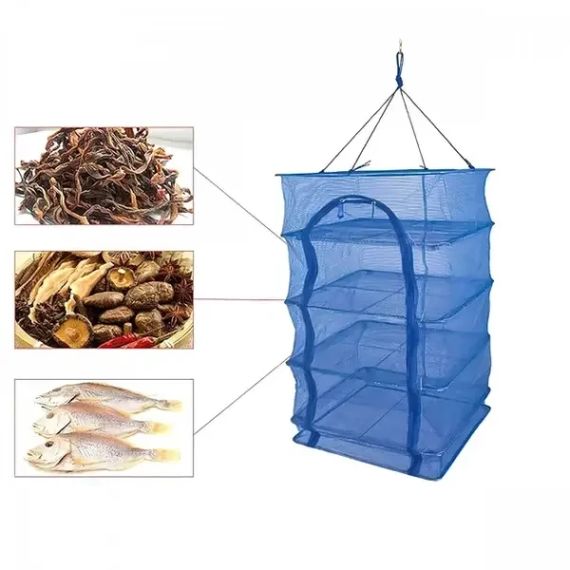 Складна сітка сушарка 35*35*75см для фруктів, грибів, риби