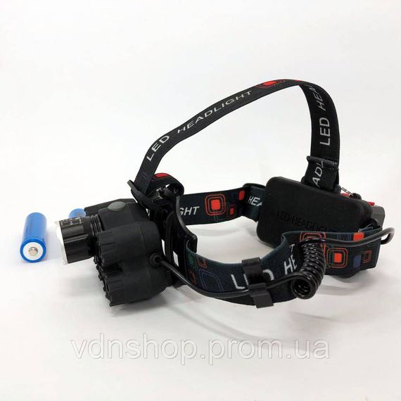 Фонарик на лоб Bailong BL-T78, Налобный светильник для работы в темноте, Фонарь для походов на лоб QT-98 | Зображення 5