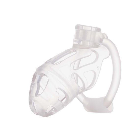 Клітка для пеніса LOCKINK SEVANDA Plastic Penis Chastity Cage, прозора, 3 кільця різних розмірів
