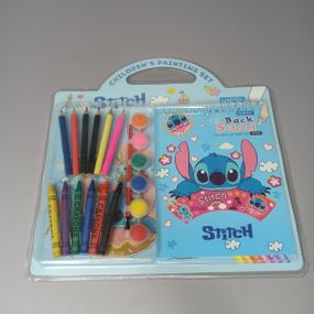 Розмальовка А5 "StitcH", олівці, фарба 6кол., пензлик, 27*22см