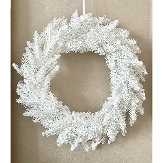 Вінок різдвяний Classic литий d-50см білий