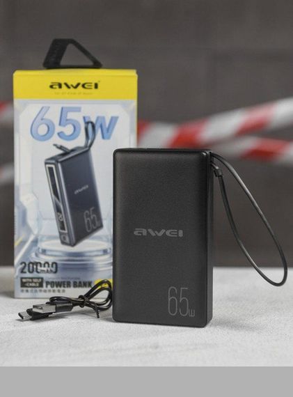 Power Bank AWEI P97K 20000mAh з швидкою зарядкою 65W (47194-P97K_1625)