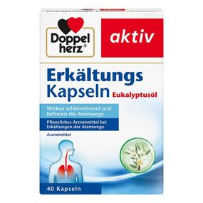 Капсулы Doppelherz с эвкалиптовым маслом — эффективная помощь при простуде и очищении дыхательных путей, 40 шт
