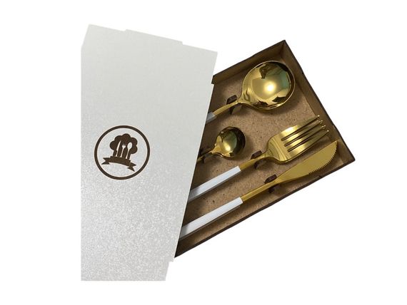 Набір столових приборів Kitchen білий на 2 персони | Зображення 2