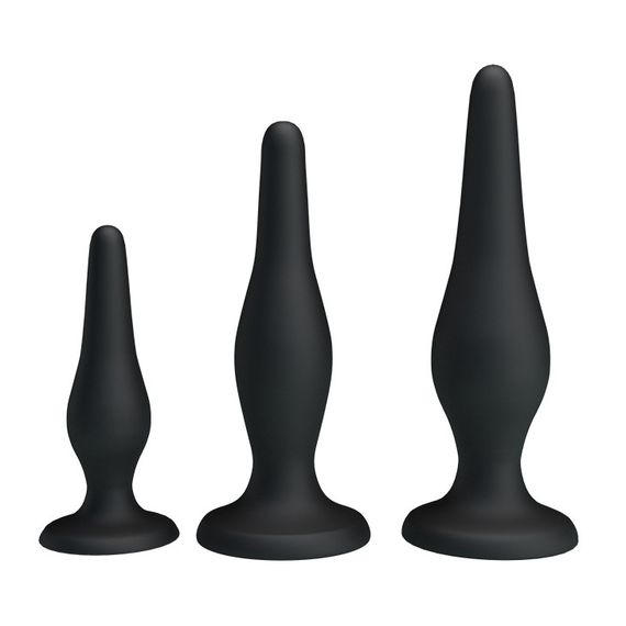 Набір анальних пробок - Pretty Love Begginer's Mini Anal Kit Black Sex Aura | Зображення 6