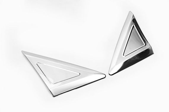 Накладка возле зеркал (2 шт, нерж) Carmos - Турецкая сталь для Volkswagen Crafter 2006-2017 гг | Зображення 6