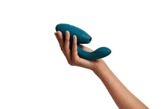 Подвійний вакуумний кліторальний стимулятор Womanizer Duo 2 - Petrol, незалежні мотори | Зображення 5