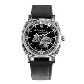 Жіночий годинник Awarder 021-3D Де би не була Silver-Black-Black Leather