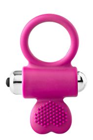 Эрекционное кольцо с вибрацией Dream Toys FLIRTS COCKRING PINK Sex Aura