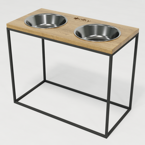 Миски на подставке для больших собак Hollky Base XL40 (2 × 1,8 л) BXL40-522640-GRNT