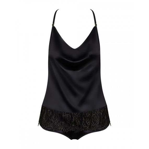 Комплект з топа та трусиків Obsessive AGATYA з мереживними елементами та відкритою спиною, чорний, L/XL sexstyle | Зображення 6