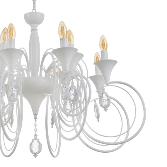 Люстра подвесная классическая E14 40W WH (BKL-719S/12) | Зображення 6