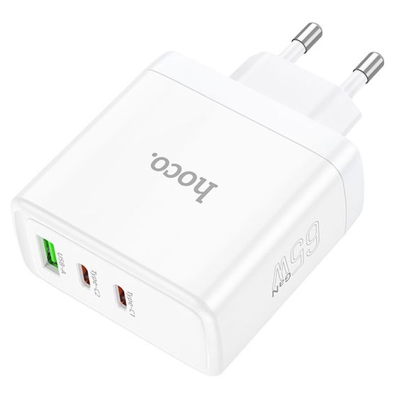 МЗП Hoco N30 Glory PD65W+QC3.0 (1USB-A/2C) White | Зображення 2