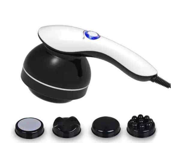 NEW Антицелюлітний масажер Body Massage, 4 насадки / Вібромасажер з ІЧ підігрівом / Масажер для тіла | Зображення 2