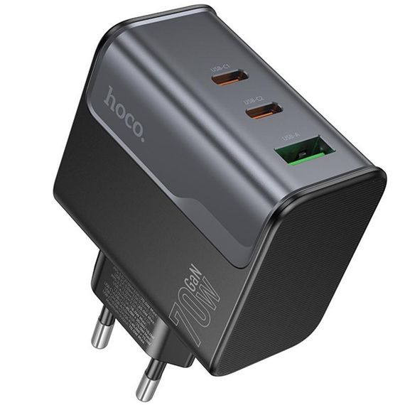 МЗП Hoco CS75A Star Speed PD70W+QC3.0 (1USB-A/2C) Midnight black