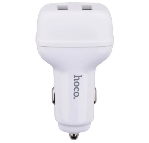 Автомобильное зарядное устройство Hoco Z36 2.4A 2xUSB - White | Зображення 2