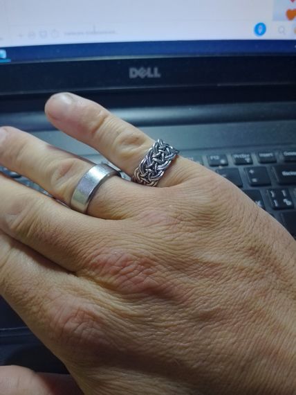 Чоловіче жіноче кільце слов'янський оберег палітурки 19 мм | Зображення 1