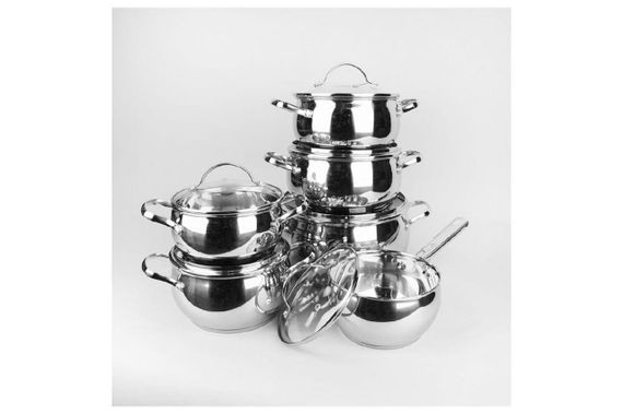Набір посуду неіржавкий Maestro — 1,5 x 2 x 2 x 3 x 5 x 1,5 л (6 шт.)