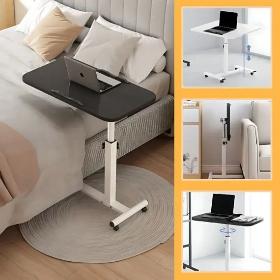 Стіл приліжковий на колесах із цільною стільницею (600/400/900мм) Zm530 | Зображення 2