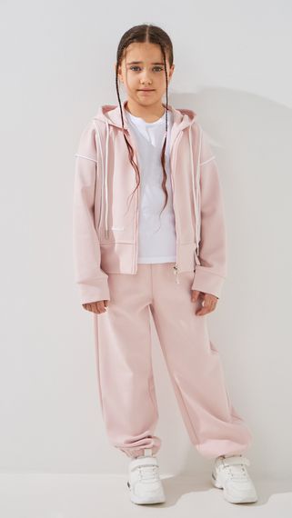 Костюм кофта+штани для дівчинки 851047 116 см Пудровий shop (2000999436567)