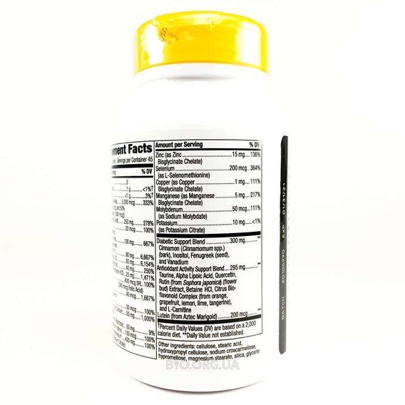 Комплекс для профілактики діабету Nature's Way Completia Diabetic Multi-Vitamin Iron Free 90 Tabs | Зображення 1